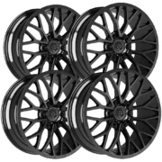 (Set of 4) TIS 566B 17x9 6x135 +18mm Gloss Black Wheels Rims 17" - Image 3